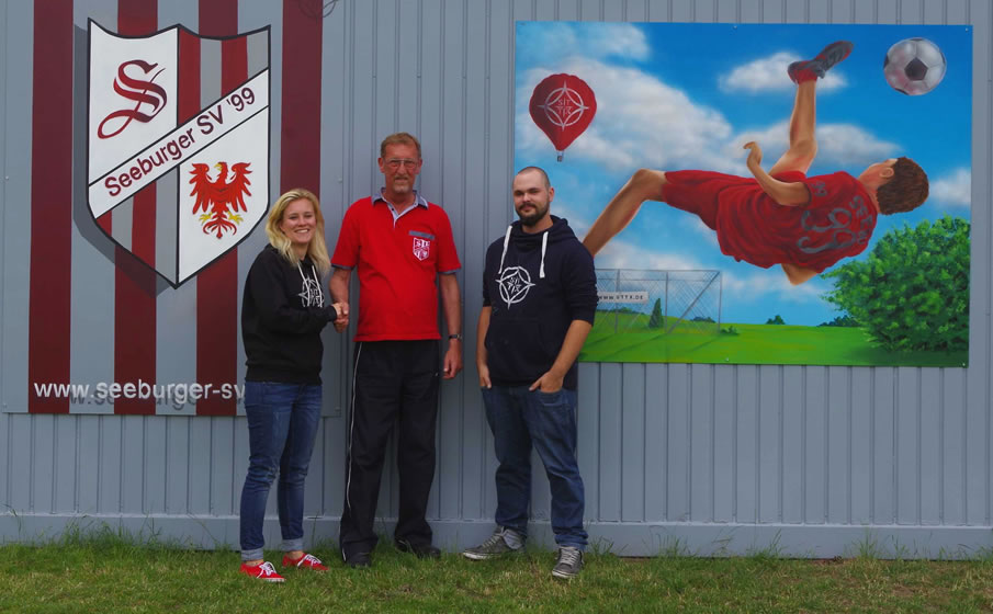 Kunst auf dem Sportplatz Seeburg