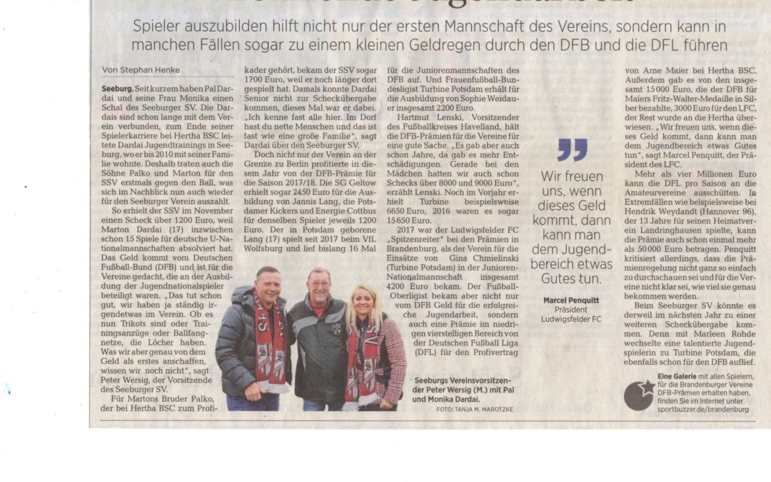 Die MAZ berichtet über die lohnende Jugendarbeit